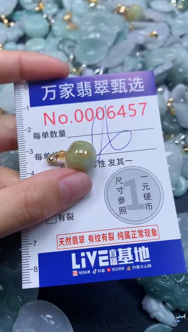 吊坠(不含链)未镶嵌翡翠6457