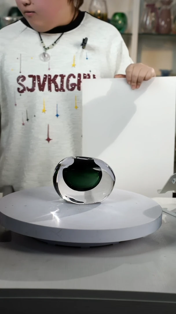 【闪购商品】琉璃【弘扬】高11轻奢琉璃花器微瑕福利