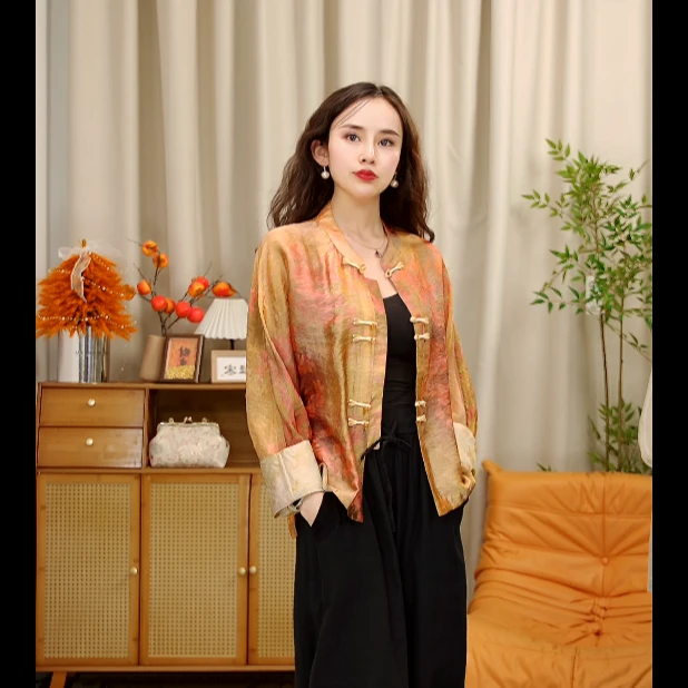 晴曦原创【浮光月影】夏季新款外披高品质轻中式上衣