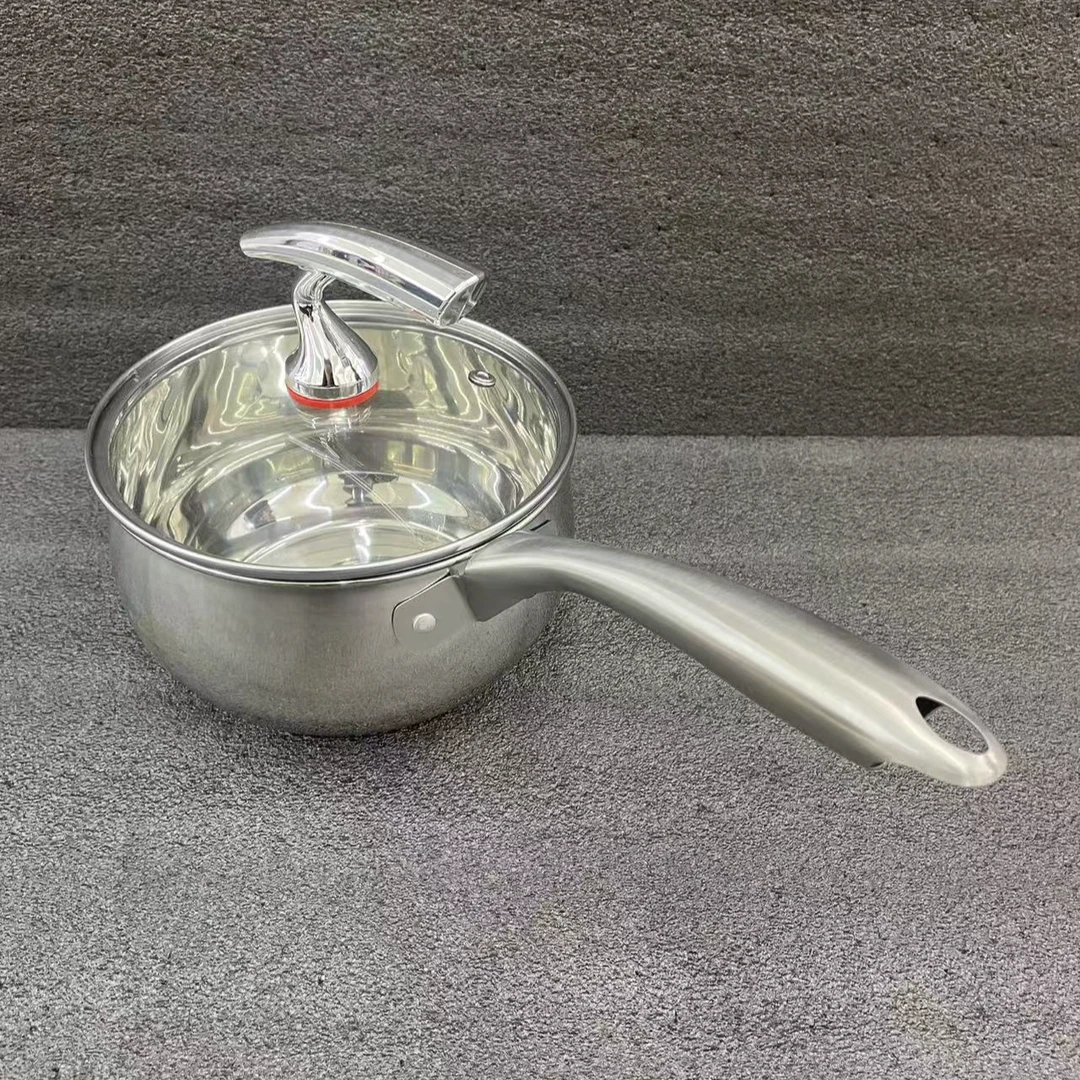 不锈钢汤锅特厚马尾奶锅家用宝宝辅食锅热奶煮面煮