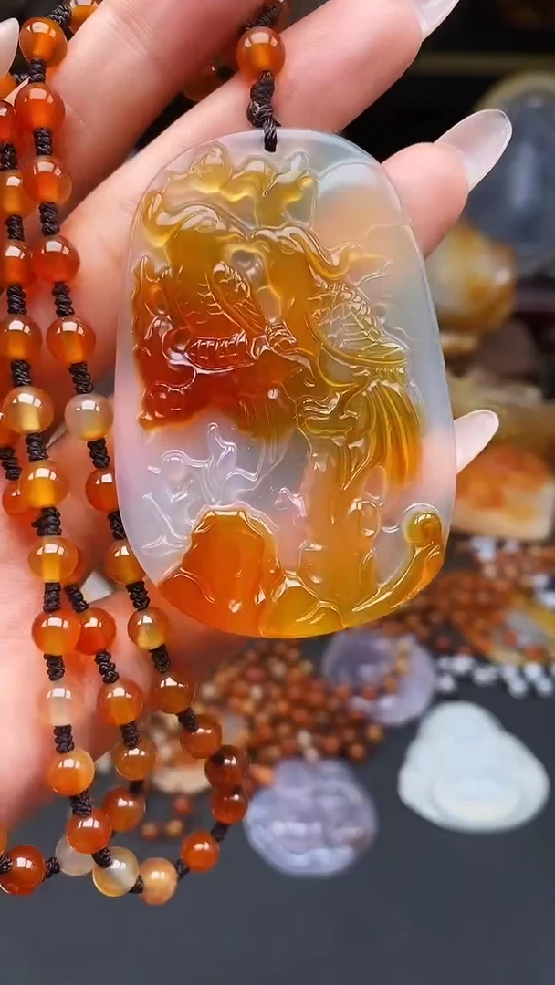 玛瑙/玉髓颈饰未镶嵌空*菜dd