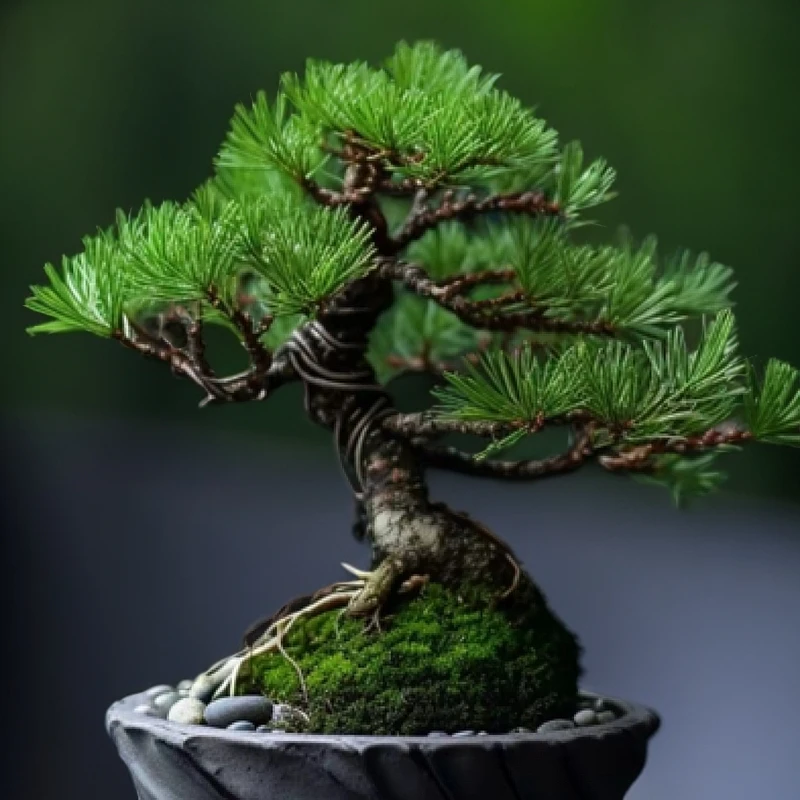 黑松盆景花卉 一物一拍
