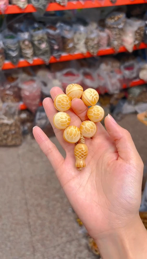 吊坠菩提根/象牙果富甲天下手捻  黄色