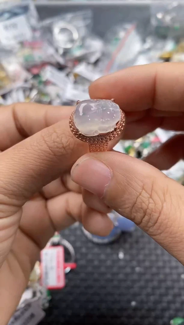 未镶嵌戒指翡翠777     2