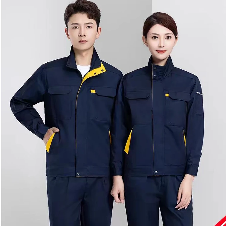 长袖工作服套装男女士秋冬季耐磨上衣汽修厂服加厚定制工地劳保服