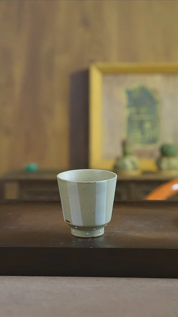 摆件景德镇复古高脚杯 微瑕