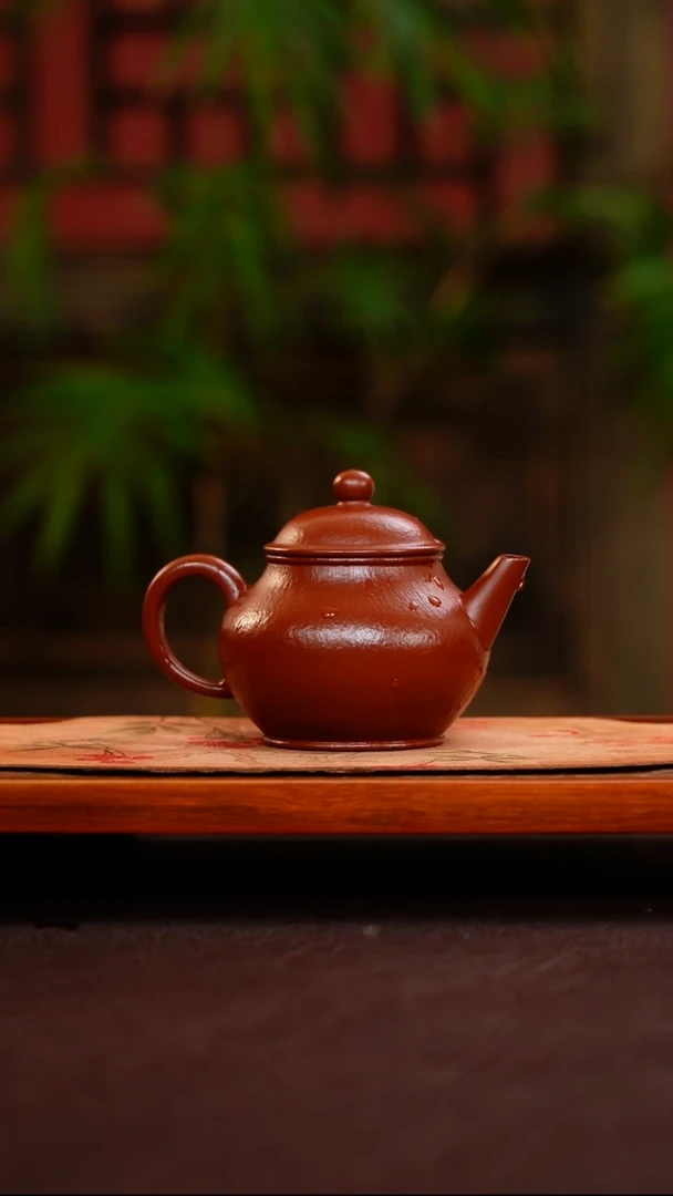 茶壶紫砂芭乐水平 朱泥大红袍 120cc