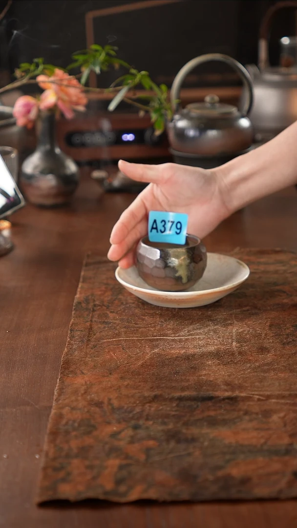 广西钦州坭兴陶纯手工纯柴烧刀削杯80毫升