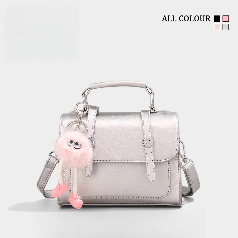 VIPOL高级感银色剑桥包包女士夏季新款单肩斜挎包七夕送女朋友