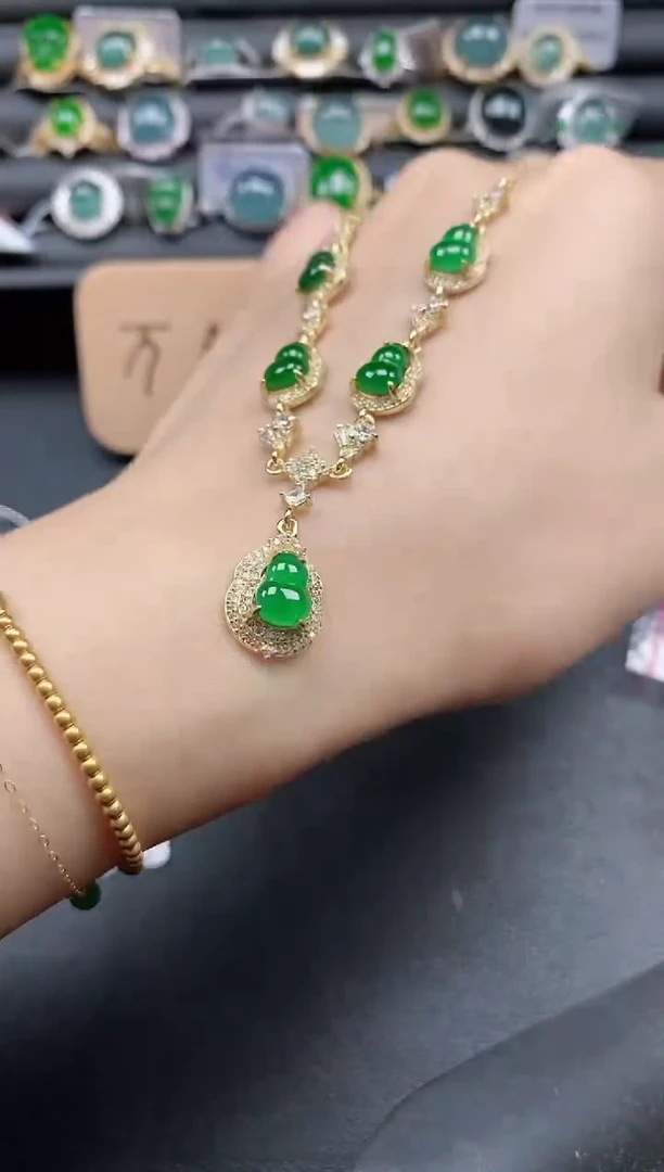 翡翠戒指银S925镶嵌51511-10