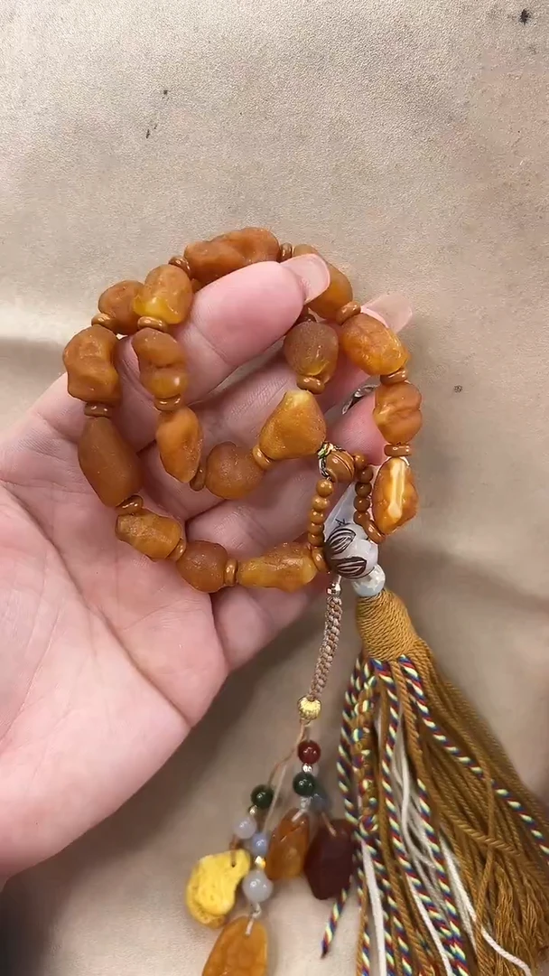 琥珀颈饰未镶嵌项链980