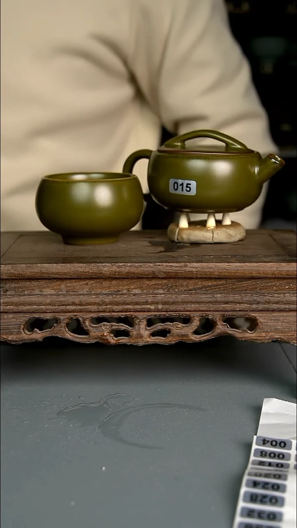 【闪购商品】杯015号茶叶末汉瓦壶加禅定杯
