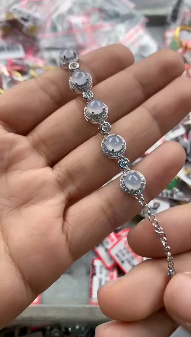 银S925镶嵌戒指翡翠999              10