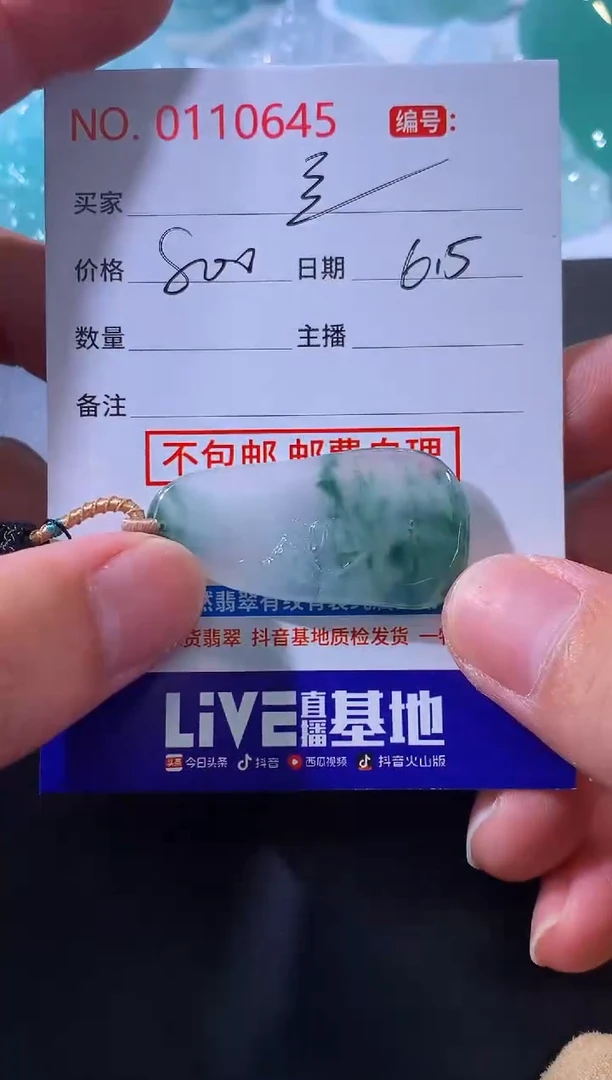 翡翠未镶嵌颈饰豆