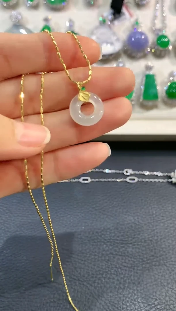 【闪购商品】翡翠吊坠(不含链)18K金镶嵌q1  多样性一件发货