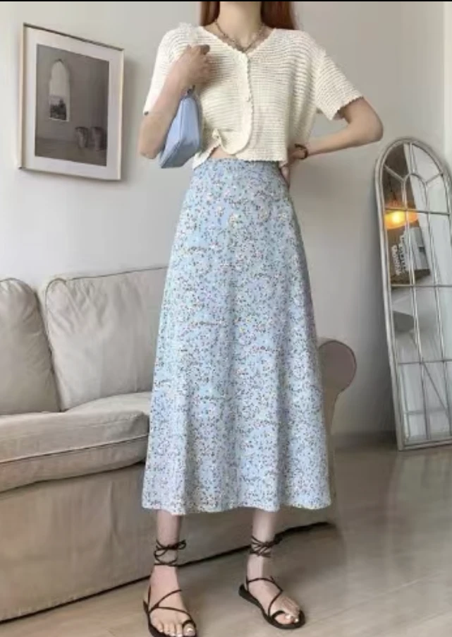 半身裙显瘦高腰时尚休闲百搭中长款458