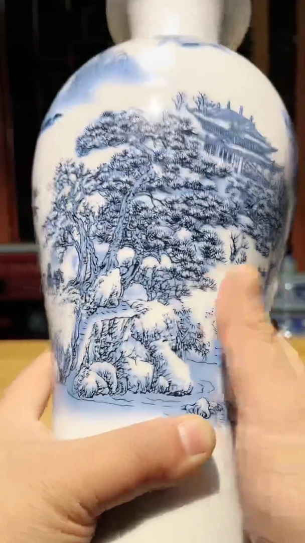 【闪购商品】瓷陶瓷雪景美人瓶