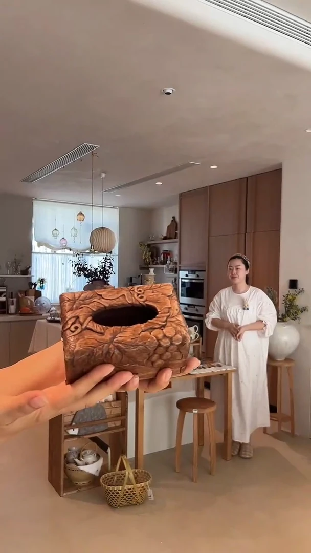 热****士茶道摆件0000木质纸巾盒1032