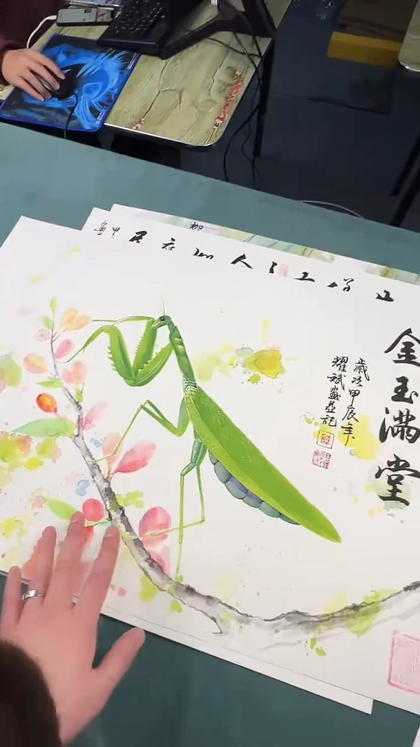 【闪购商品】国画国画/绘画47/螳螂/3.4