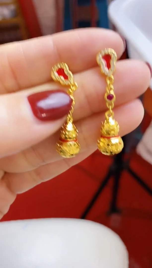 合金无032龙鳞葫芦耳坠