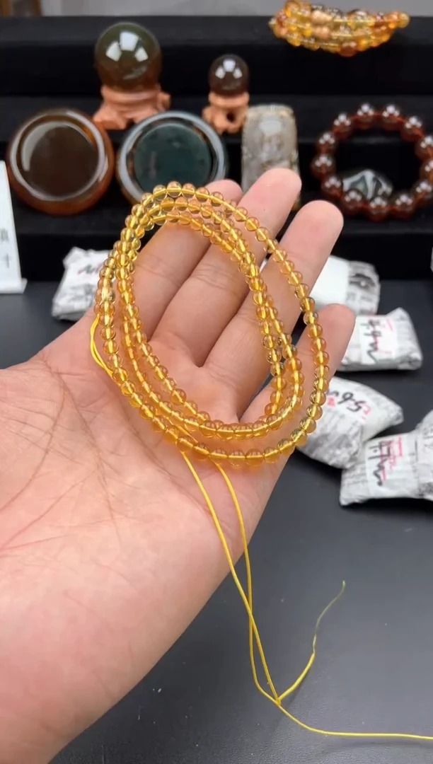 未镶嵌琥珀手链金珀多圈项链