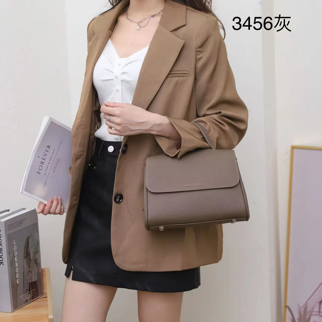 【尚恩CC】SLBL-3456-灰色-轻奢百搭手提腋下新款斜跨女包