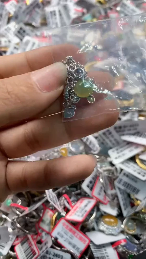 银S925镶嵌戒指翡翠12    8