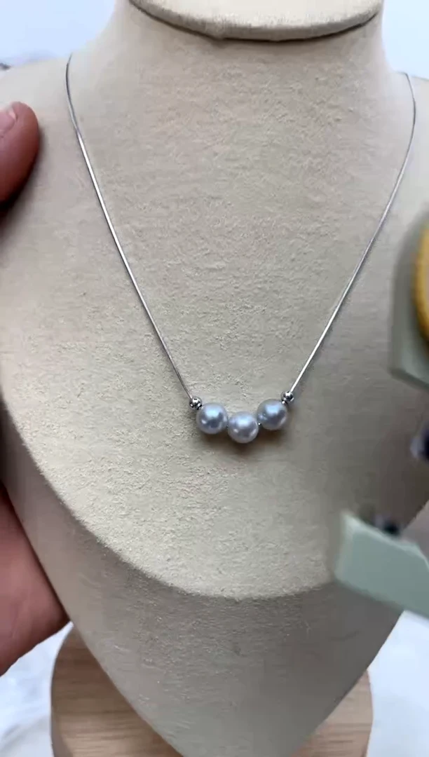 颈饰银S925镶嵌海水珍珠6.5-7