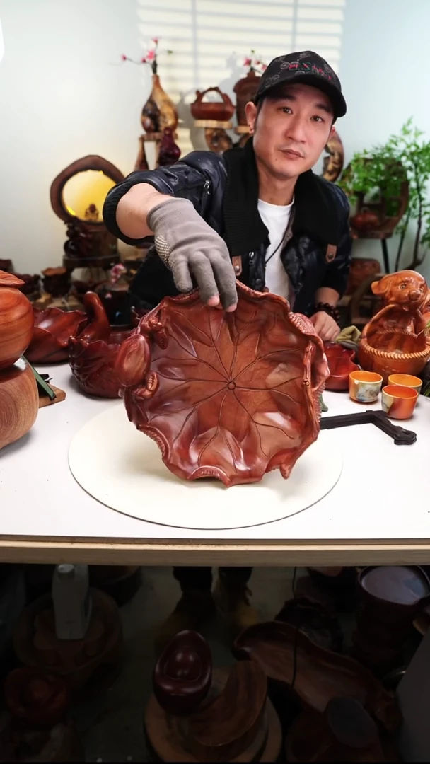 木香樟木摆件/河蟹盆