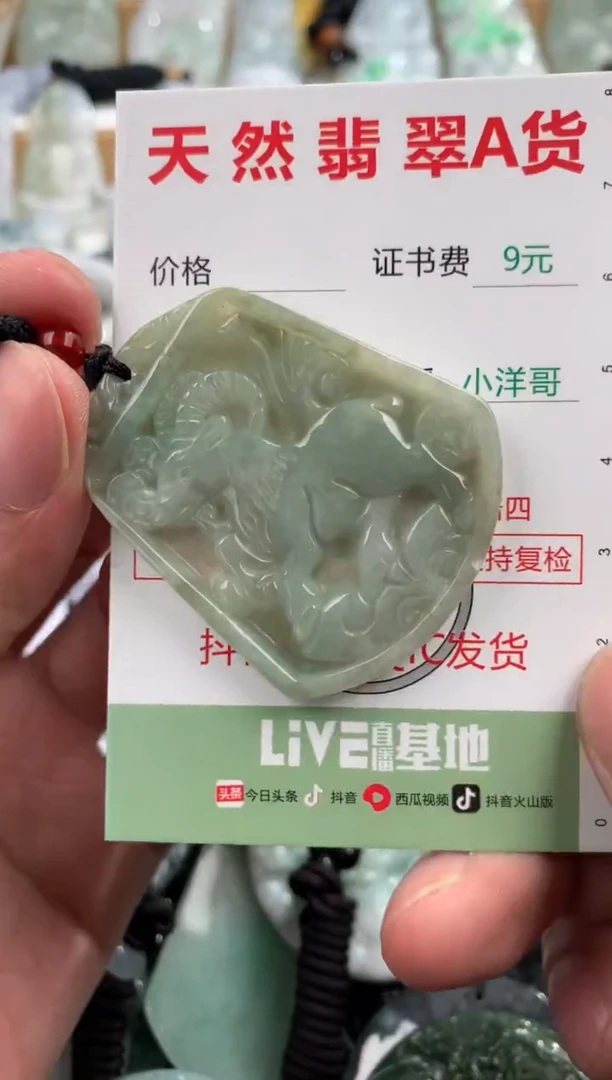 翡翠未镶嵌吊坠(不含链)1