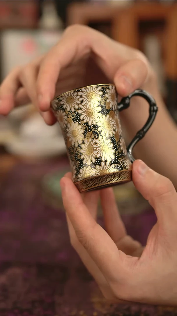 摩吉陶陶闪拍链接 太阳花茶咖杯