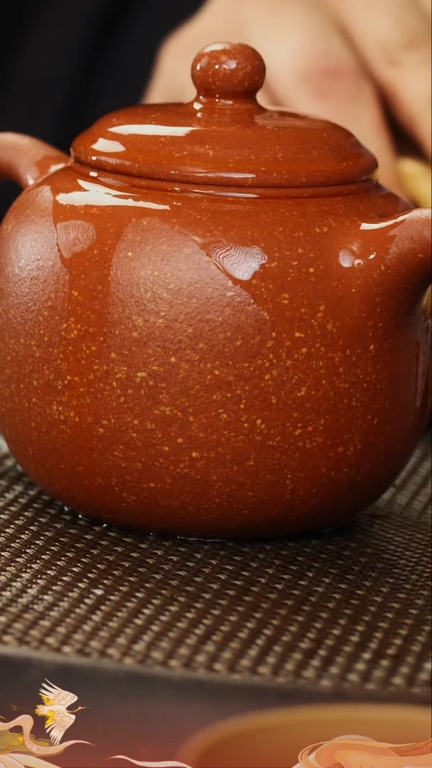茶壶紫砂紫砂壶8 宝山红降 匏尊 260cc 一壶一卡