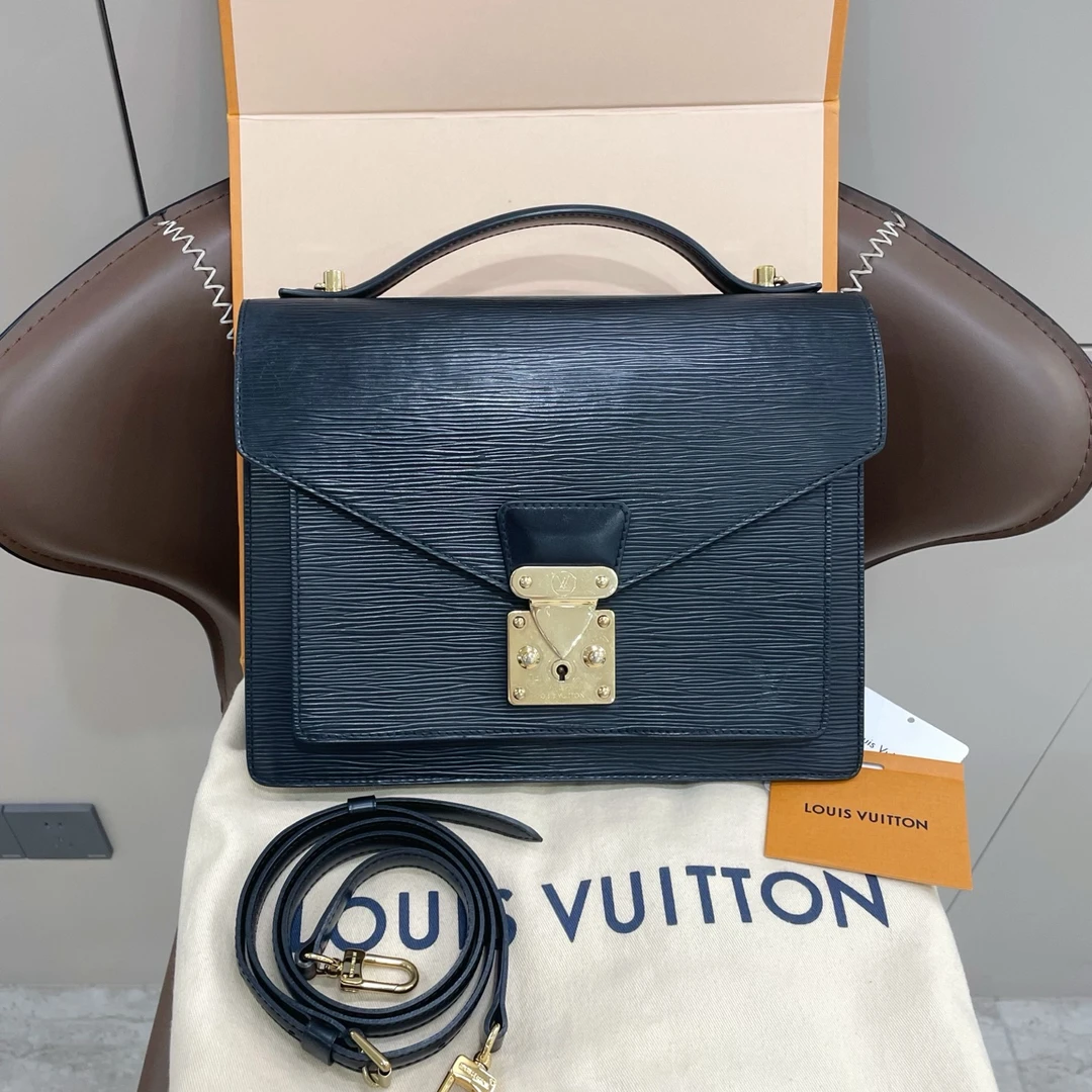 95新 LouisVuitton/路易威登 蒙梭公文包 手提单肩斜挎包