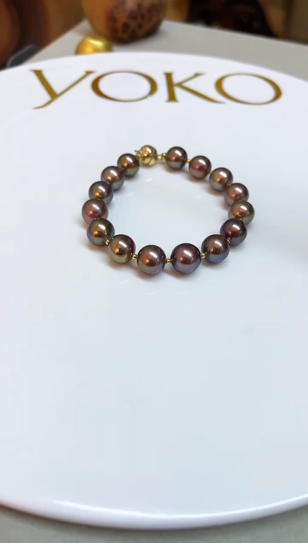 颈饰18K金镶嵌淡水珍珠爱****睿9-10mm