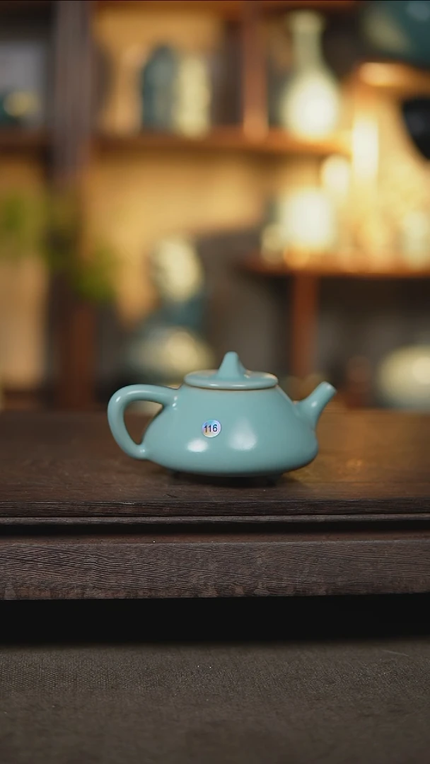 【闪购商品】杯仿古天青石瓢壶瑕116