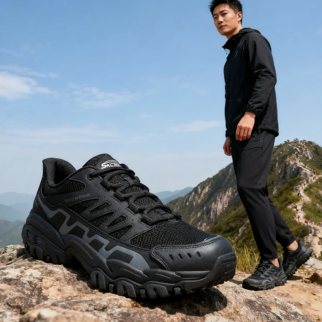 【闪穿游山】斯凯奇男鞋越野防滑跑步鞋25品牌官方正版男鞋237763
