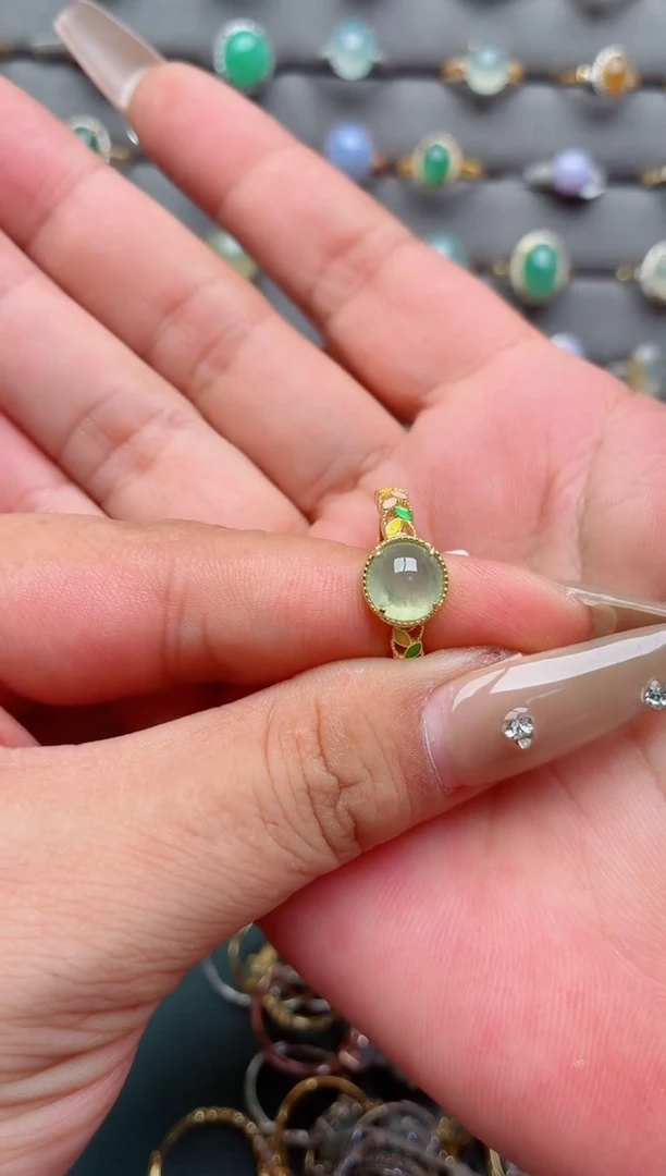 银S925镶嵌戒指翡翠.