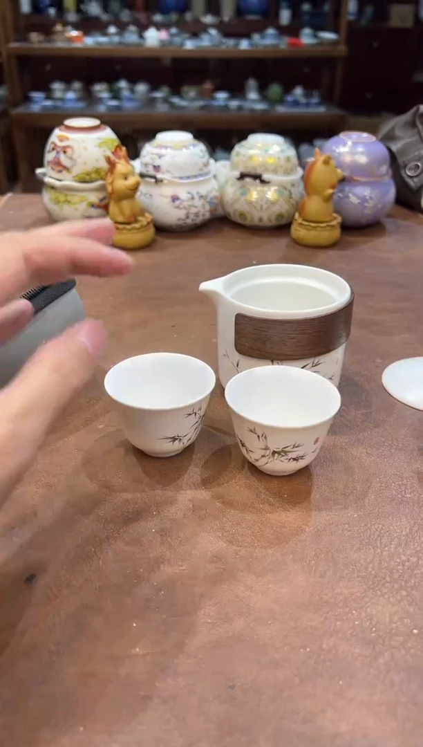 真的很便宜会开片的旅行茶具
