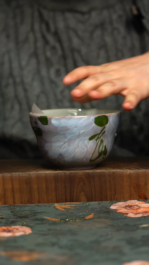 杯釉下彩手工手绘同款陶器