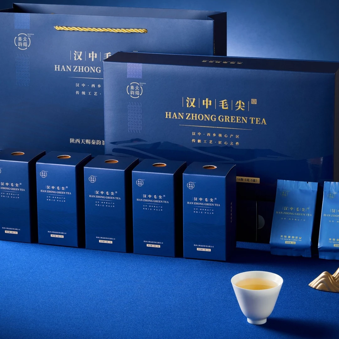 天赐秦韵【汉-绿】汉中毛尖一级春茶口感鲜爽豆香栗香绿茶汉中仙毫