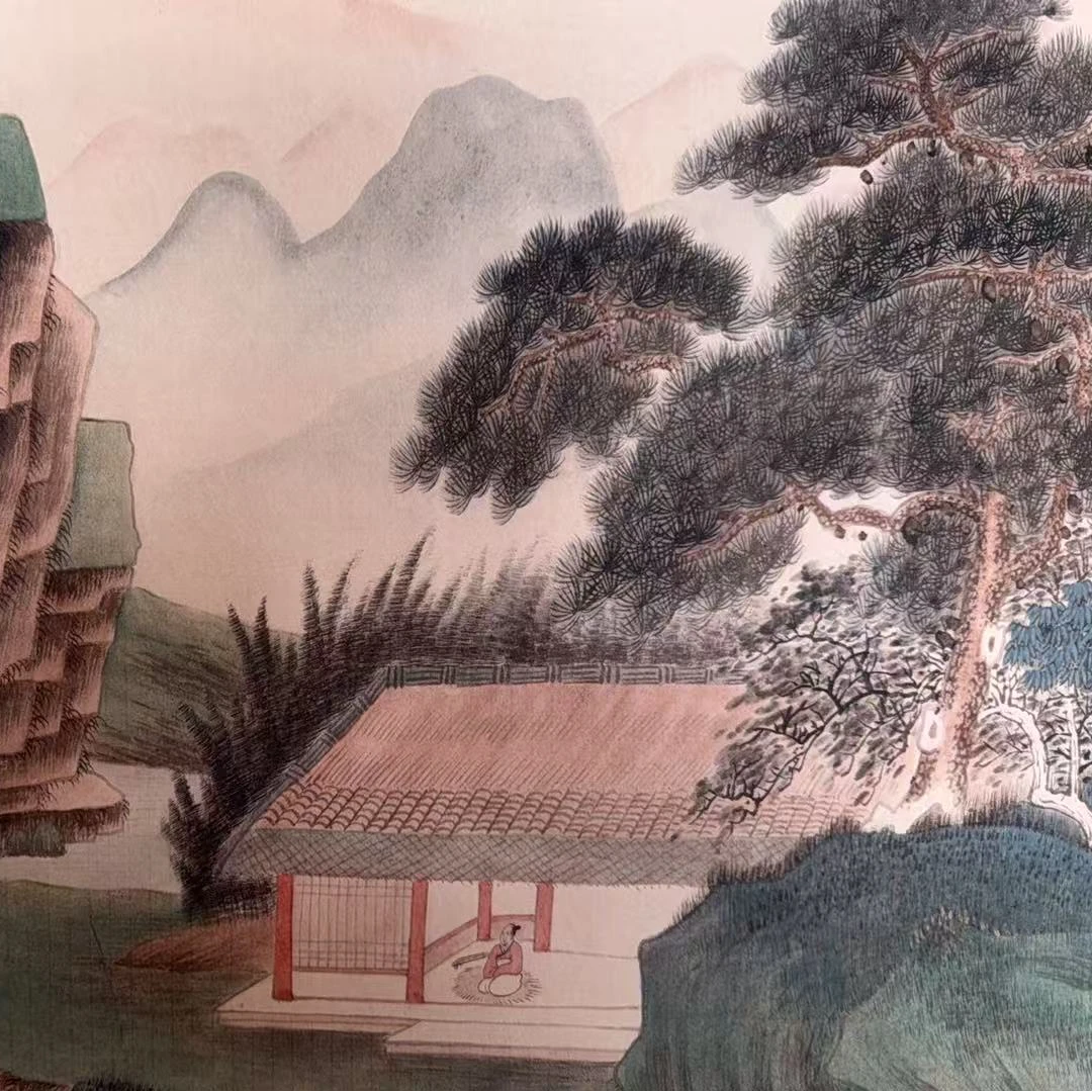 松川雅舍横幅精美装饰画