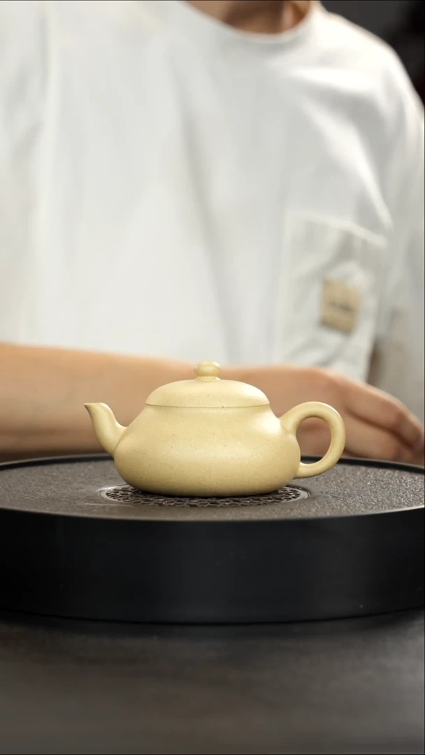 茶壶紫砂大水潭超纯梨皮本绿君德微微瑕大漏