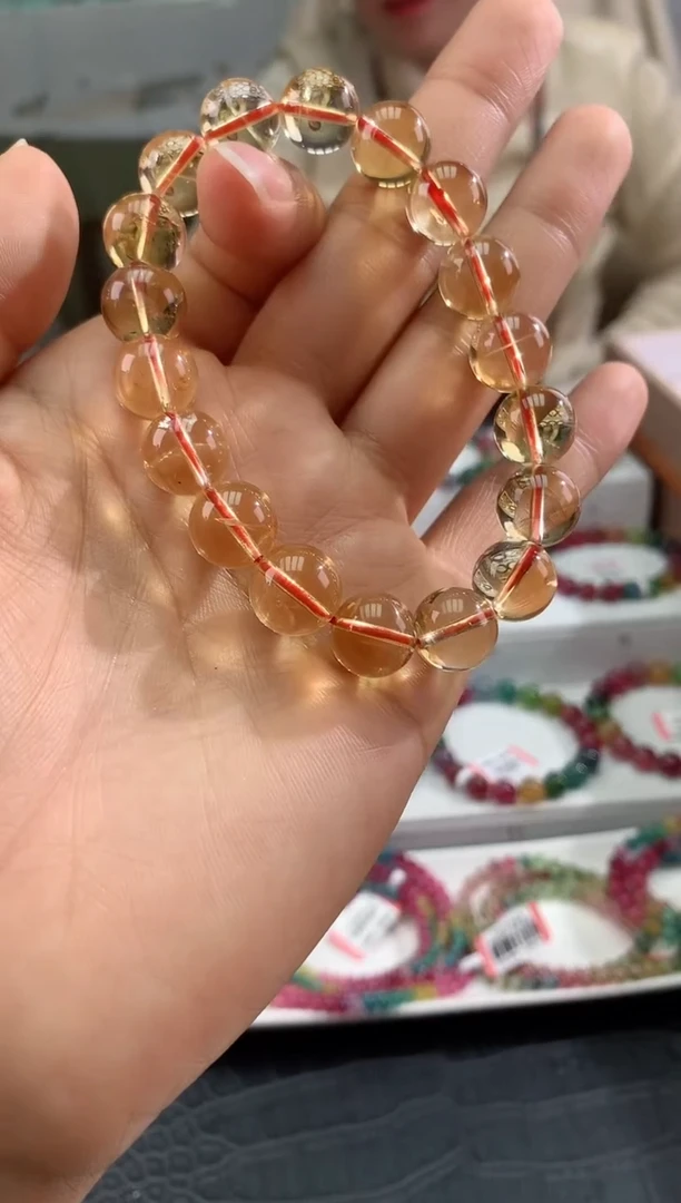 【闪购商品】黄晶手串未镶嵌多样性发一条