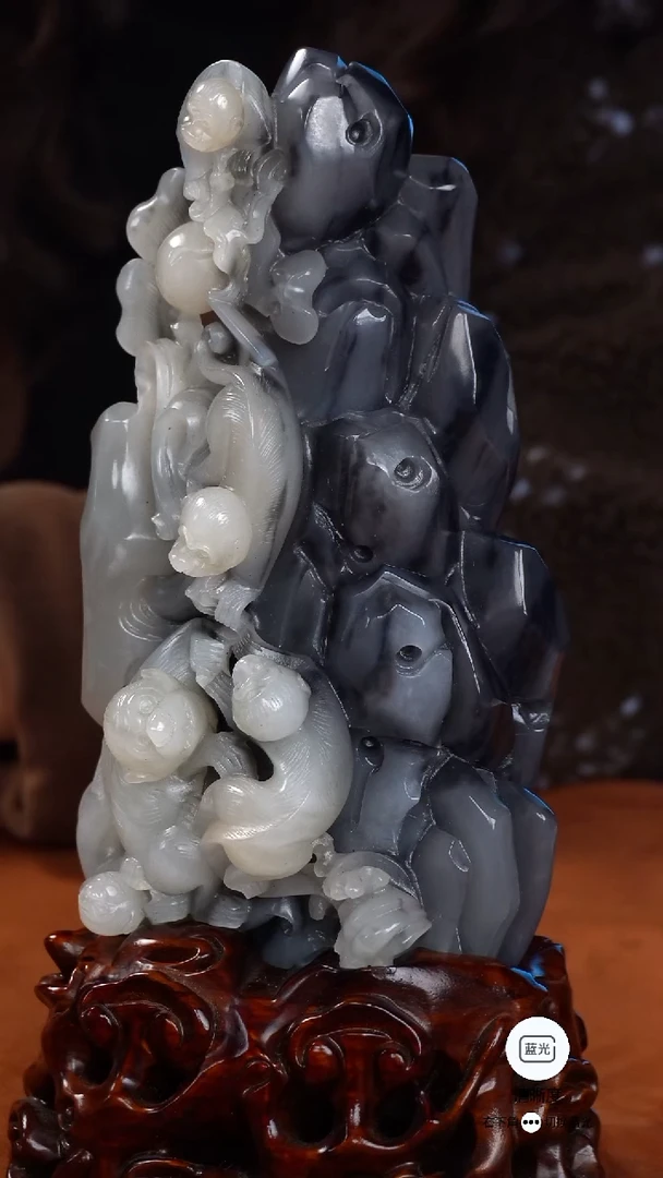未镶嵌和田玉摆件君*云摆件