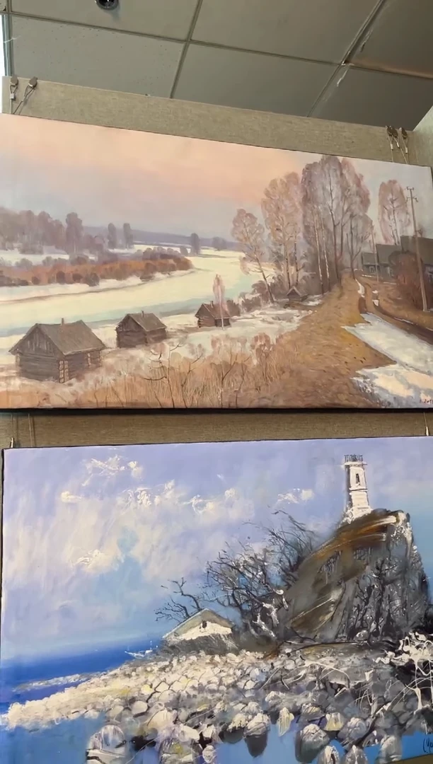 俄美协画家原创油画60*90