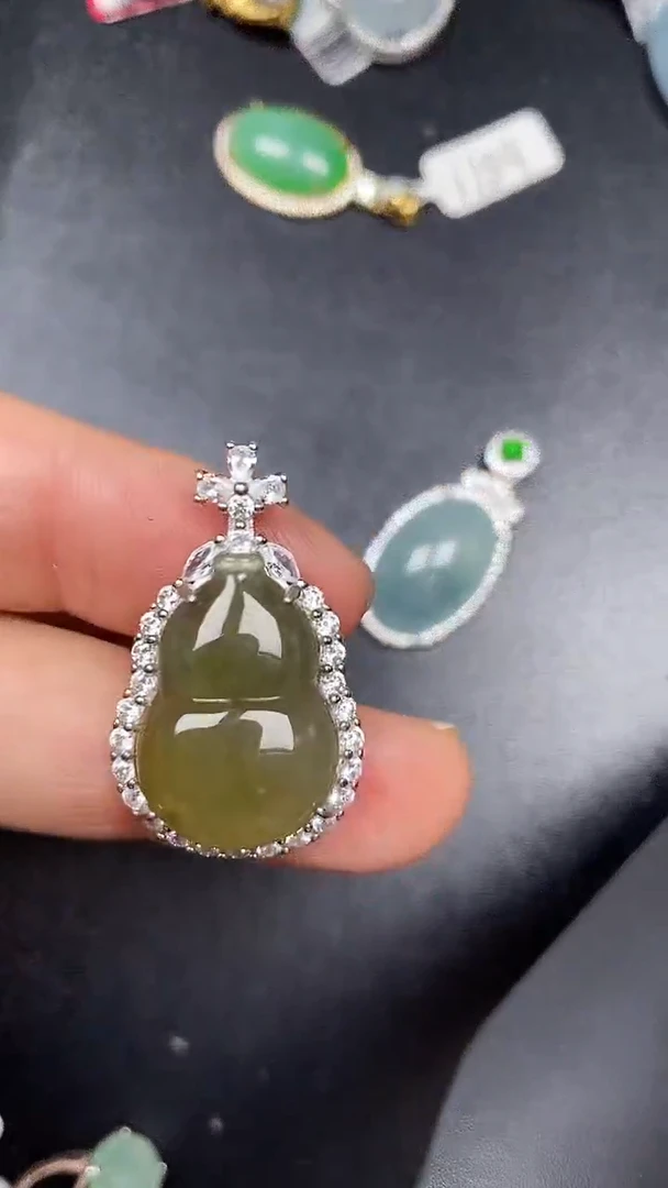 银S925镶嵌戒指翡翠5555