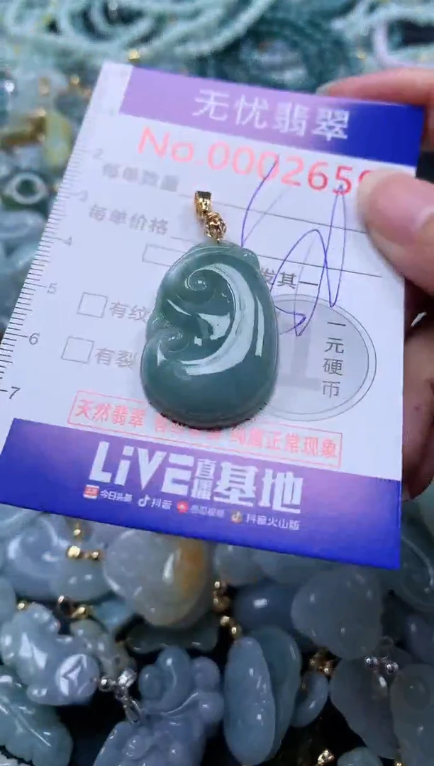 翡翠未镶嵌吊坠(不含链)2659