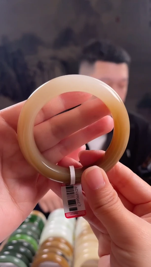 未镶嵌手镯和田玉54+圈口8529