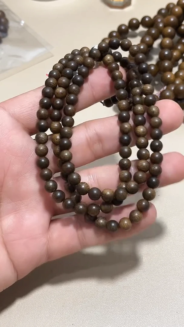 沉香手串越南富森红土多圈卡6