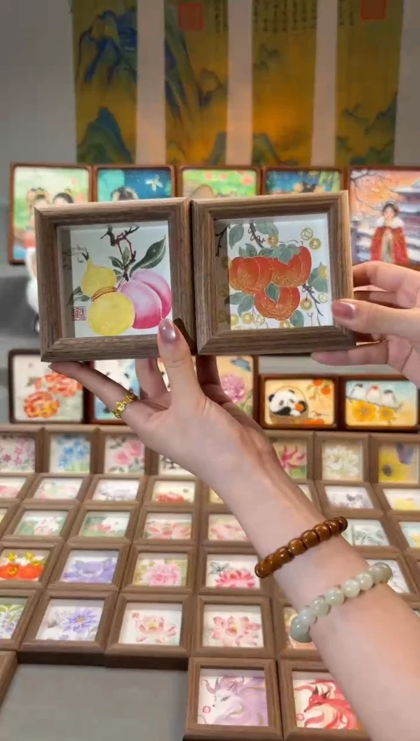 国画串串好柿 葫芦桃子 一组11